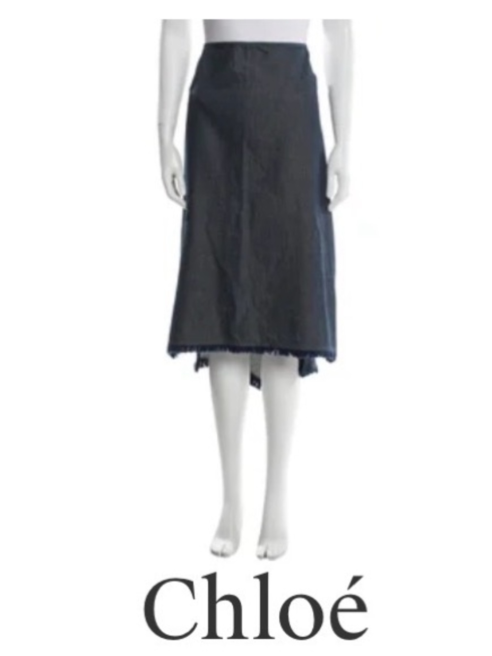 Vintage CHLOE Denim Midi Skirt